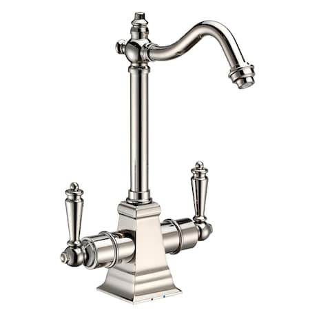 Whitehaus Point Of Use Instant Hot/Cold Water Drinking Faucet W/ Traditional Swi WHFH-HC2011-PN